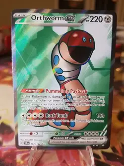 Pokemon TCG Orthoworm ex 162/142 Stellar Crown Holo Full Art Ultra Rare - Image 1