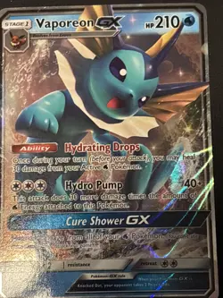 Pokemon TCG: Sun And Moon Promo: Vaporeon GX Sm172 - Image 1