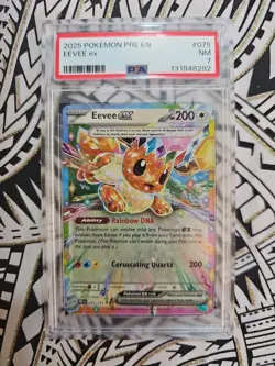 Eevee Ex Tera 75/131 2025 Pokemon Prismatic Evolutions Pre-EN PSA 7 NM (282) - Image 1