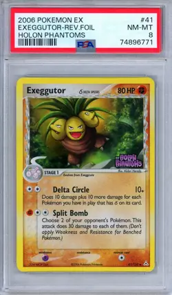PSA 8 Exeggutor 41/110 EX Holon Phantoms Reverse Holo Stamped Pokemon - Image 1