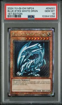 YUGIOH PSA 10 Blue-Eyes White Dragon MP24-EN001 QCR 1st Edition *1126 SDK ART - Image 1