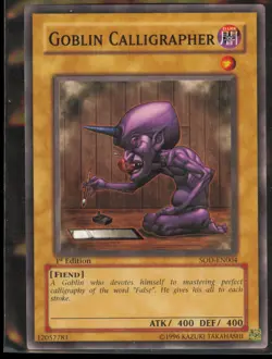 Goblin Calligrapher - SOD-EN004 - Common - 1st Edition - NM - Yugioh - Image 1