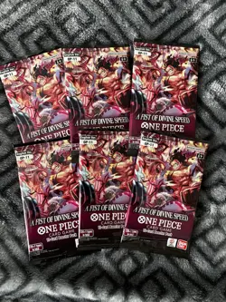 One Piece TCG: A Fist of Divine Speed OP-11 Sleeved Booster Packs Lot of 6 - Image 1
