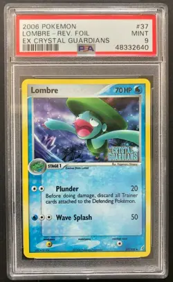 2006 Pokemon Lombre Reverse Foil PSA 9 Mint Ex Crystal Guardians 37/100 Card 37 - Image 1