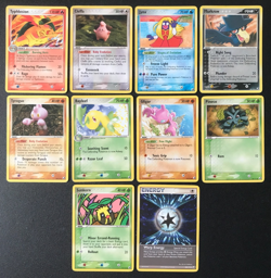 EX Unseen Forces set Pokemon cards Typhlosion Cleffa Jynx Murkrow Tyrogue Warp - Image 1