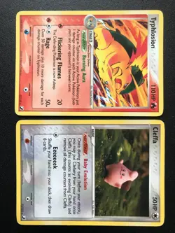 EX Unseen Forces set Pokemon cards Typhlosion Cleffa Jynx Murkrow Tyrogue Warp - Image 2