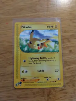 Pokemon TCG Expedition Base Pikachu Card 124/165 NM Condition - Image 1