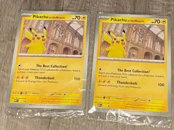 2x Pokemon TCG Promo Oversized Card - Pikachu at the Museum (Sealed) - UK - Image 1