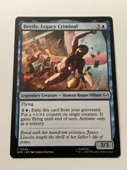 Beetle Legacy Criminal MTG SDCC 2025 Marvel Spider-Man Promo NM - Image 1