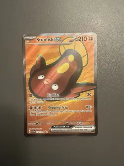 Pokemon TCG Ascended Heroes Stunfisk EX Full Art 252/217 NM - Image 1