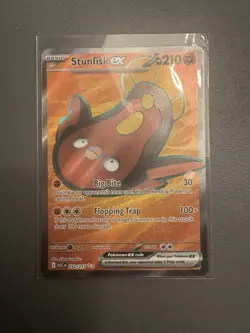 Pokemon TCG Ascended Heroes Stunfisk EX Full Art 252/217 NM - Image 3