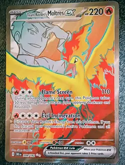 Pokemon Team Rocket's Moltres ex (208/182) Destined Rivals Ultra Rare Full Art - Image 1