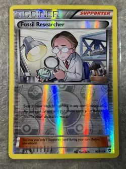 Fossil Researcher 92/111 Pokemon TCG XY-Furious Fists Reverse Holo Moderate Play - Image 1