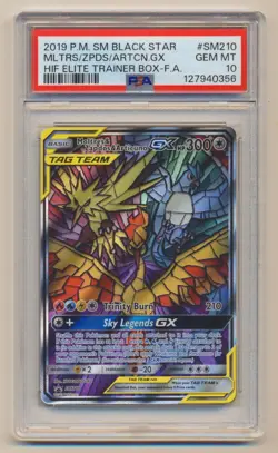 PSA 10 Pokemon Black Star Promo Moltres & Zapdos & Articuno GX #SM210 GEM MINT! - Image 1