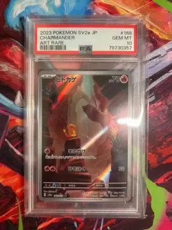 2023 POKEMON JPN SV2A-POKEMON 151 ART RARE #168 CHARMANDER PSA 10 - Image 1