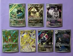 Pokemon TCG English (IR) Illustration Rare lot of 7: Scarlet & Violet, Mega Evo - Image 1