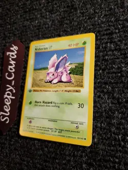 Nidoran 55/102 - 1st Edition Shadowless Base Set Pokemon TCG Vintage WOTC NM - Image 2