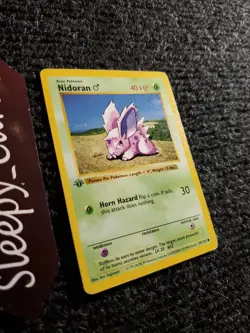 Nidoran 55/102 - 1st Edition Shadowless Base Set Pokemon TCG Vintage WOTC NM - Image 3