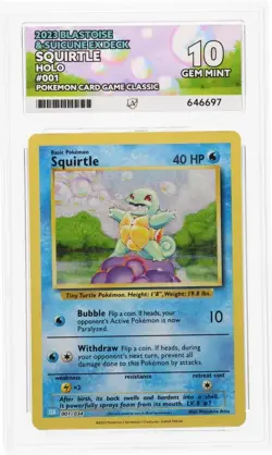 ACE 10 Squirtle - 001/034 - Classic Collection CLB Pokemon NOT PSA - Image 2