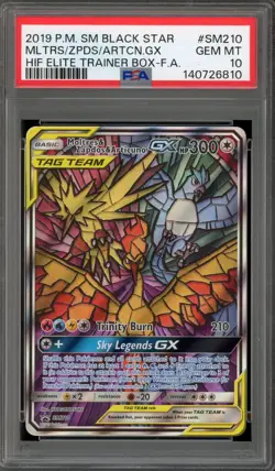 Pokemon Moltres & Zapdos & Articuno GX Hidden Fates ETB FA Promo SM210 PSA 10 - Image 1