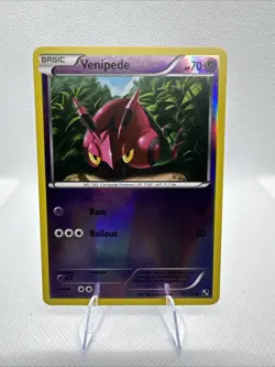 Pokemon Venipede 52/114 Reverse Holo - Black & White Base Set Uncommon - Image 1