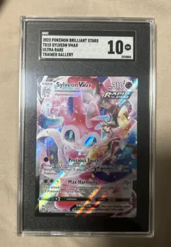 Pokemon TCG Brilliant Stars Trainer Gallery TG15 Sylveon SGC Graded 10 - Image 1