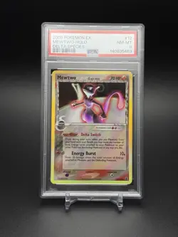 2005 Pokemon EX Delta Species Mewtwo Holo Rare #12 NM - MINT FRESH CERT PSA 8 - Image 2