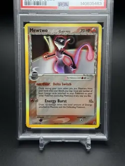 2005 Pokemon EX Delta Species Mewtwo Holo Rare #12 NM - MINT FRESH CERT PSA 8 - Image 3