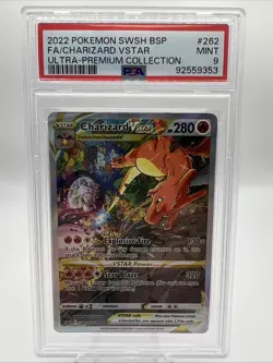 2022 Pokemon SWSH BSP Charizard V Star Ultra Premium #262 PSA 9 Mint - Image 1