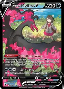 Galarian Moltres V TG20/TG30 SWSH Astral Radiance Ultra Rare Pokemon NM - Image 1