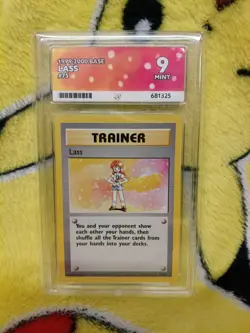 Pokemon Base Set 4th UK Print 1999-2000 Lass 75/102 Ace Graded 9 Mint - Image 1