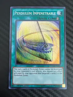 Yugioh Pendulum Impenetrable WSUP-EN050 Prismatic Secret Rare 1st Edition NM - Image 1