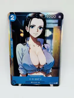 One Piece Goddess Nico Robin Charm Special DIY Doujin Kawaii Art Holo Card - Image 1