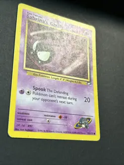 MP*Pokemon TCG Card Sabrina's Gastly 93/132 Gym Heroes Set Unlimited WOTC *MP* - Image 2
