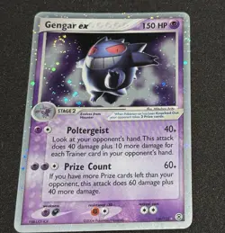 Gengar ex 108/112 SWIRL FireRed & LeafGreen Ultra Rare Holo 2004 Pokemon Card - Image 1