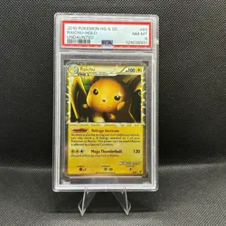 PSA 8 NM-Mint Raichu (Prime) 83/90 2010 Undaunted Holo Rare Pokemon Card - Image 1