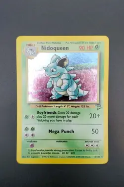 Pokemon TCG Nidoqueen Holo Unlimited Card 12/130 Base Set 2 - Image 1