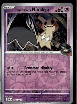 Pokemon Team Rocket's Mimikyu 87/182 Destined Rivals Reverse Holo 2 Card Lot - Image 1