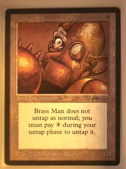MTG Arabian Nights Brass Man Never Played - Image 1