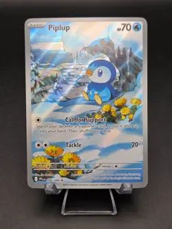 Pokemon TCG Piplup 098/094 Phantasmal Flames (PFL) Illustration Rare Holo NM - Image 1