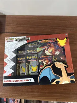Pokemon TCG Celebrations Collection Lance's Charizard V Box 820650101625 - Image 1