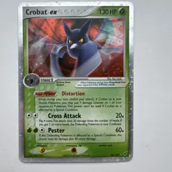Pokemon TCG Crobat EX 96/107 LP Condition from Ex Deoxys Set with Swirl - Image 1