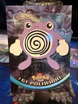 NM Pokemon #61 POLIWHIRL 1999 TOPPS TV Animation Rare Holo ALTERNATE Foil - Image 1