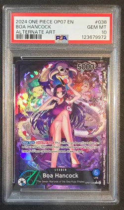 One Piece English Boa Hancock 2024 Alternate Art OP07 #038 PSA 10 - Image 1