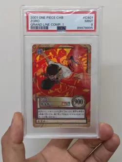 One Piece Carddass Hyper Battle Zoro GRAND LINE 1 Holo Rare ( psa 9 ) - Image 1