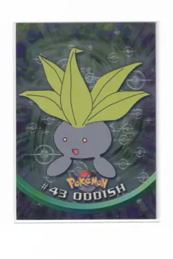 1999 Topps Pokemon Card TV #43 Oddish Silver Foil Black Logo - Image 1