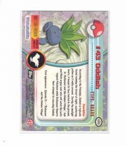 1999 Topps Pokemon Card TV #43 Oddish Silver Foil Black Logo - Image 2
