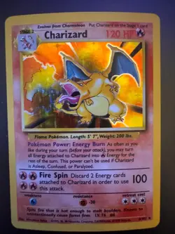 Pokemon TCG Charizard Base Set Holo Rare Card 4/102 (pristine front, good back) - Image 1