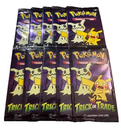 10 Packs pokemon TCG Cards trick or trade packs Halloween Booster Bundle 2023 - Image 3