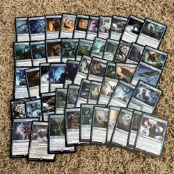 Magic the Gathering 50 Blue Rare Card Lot - Image 1